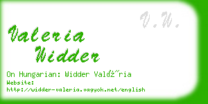 valeria widder business card